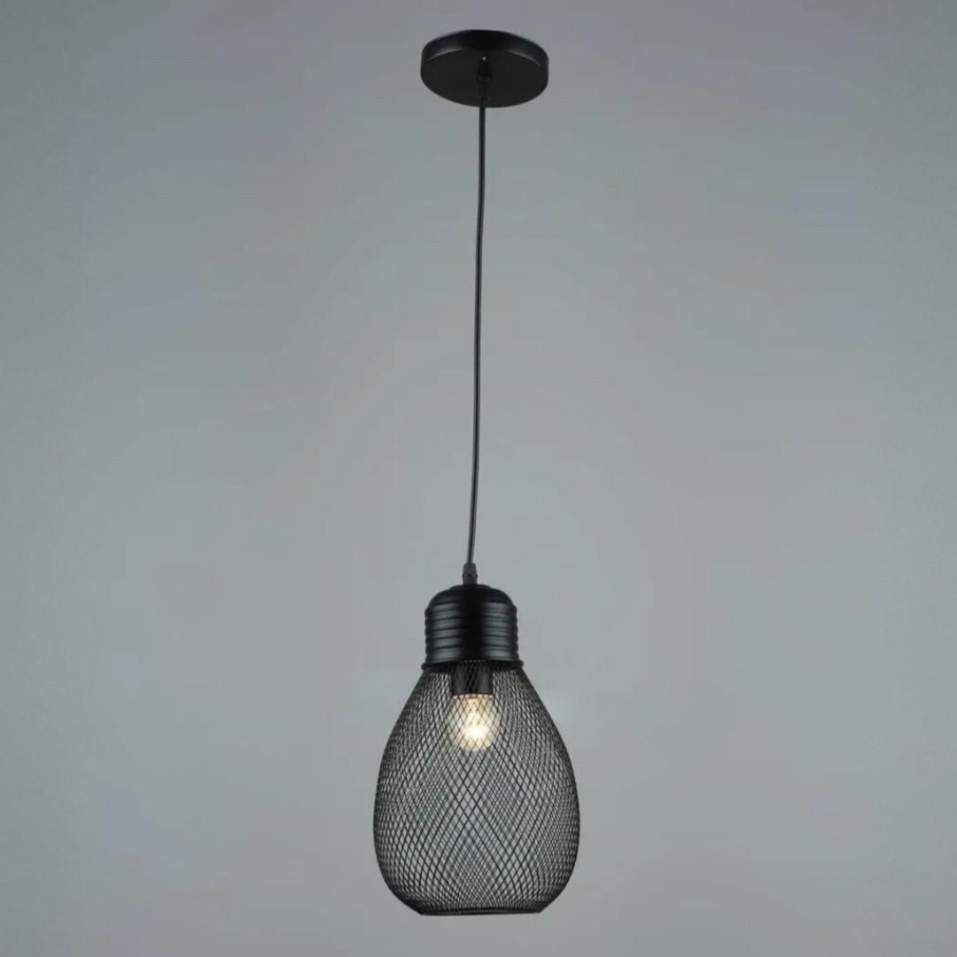 Подвесной светильник Sirius с плафоном в сетку под лампу Е27 Черный (B N5577/1Н BK)