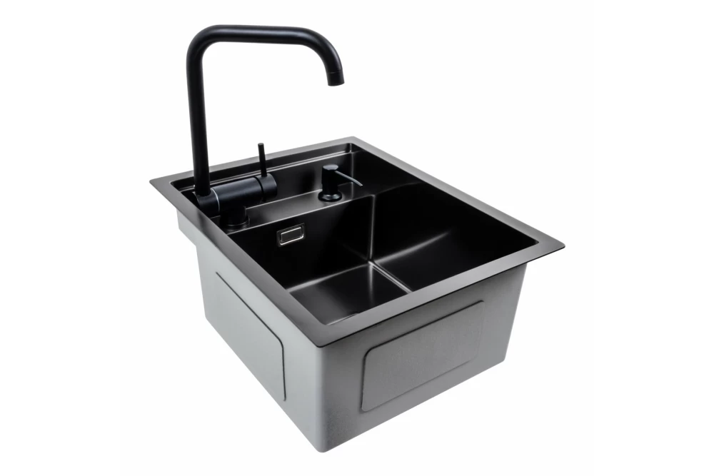 Мийка для кухні Platinum Handmade TZ 40x50 см Чорний (374818)