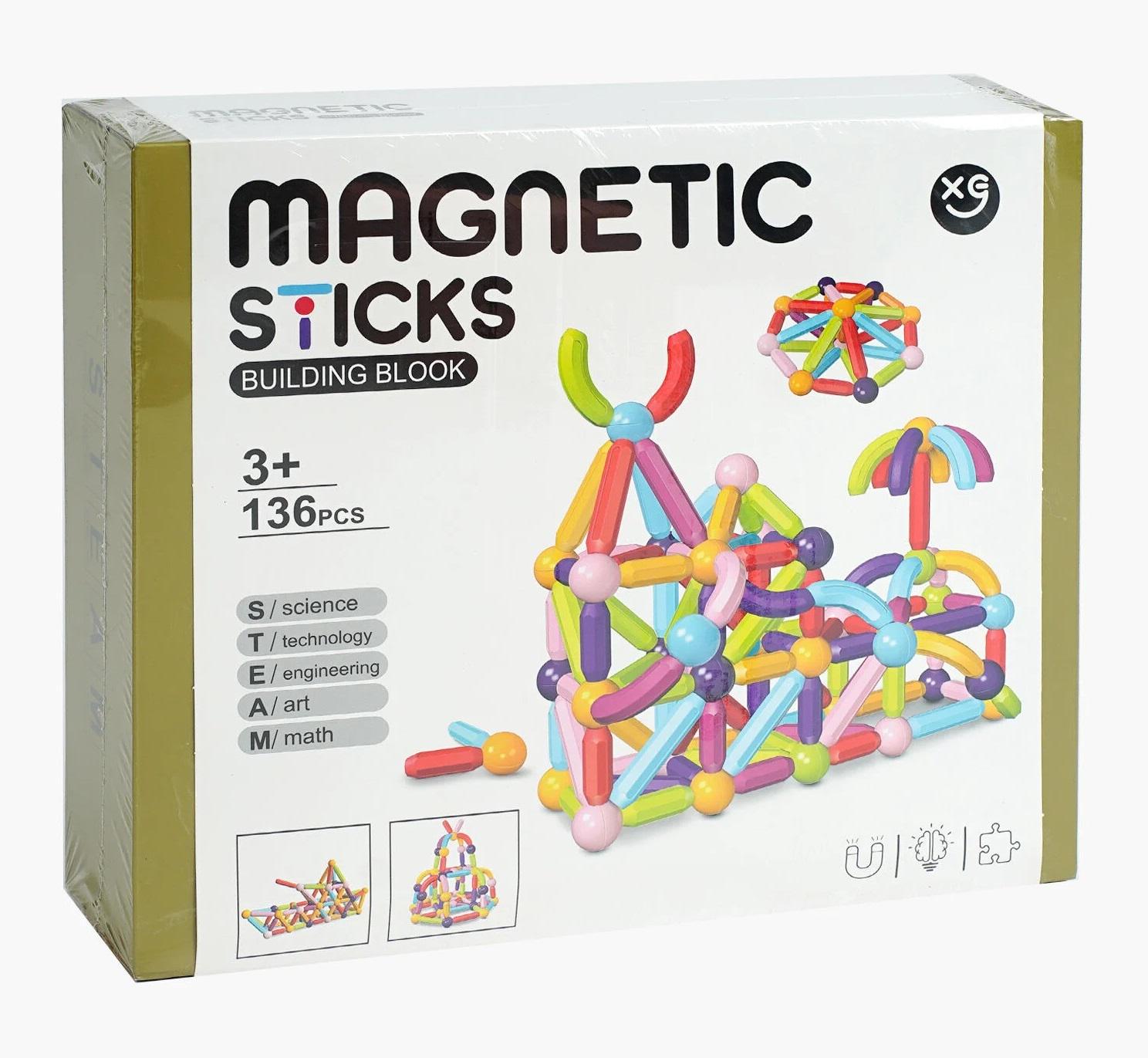 Конструктор магнітний Magnetic 136 деталей Multicolor (155958)