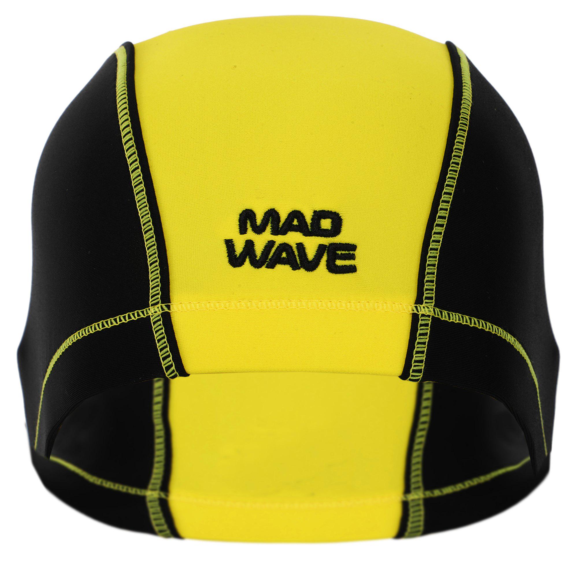 Шапочка для плавания Mad Wave Lycra Duotone M052702 Желтый (60444213) - фото 4
