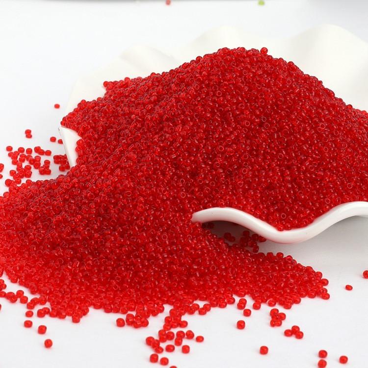 Бисер Прозрачный 2 мм 50 г Красный (БР0002п07)