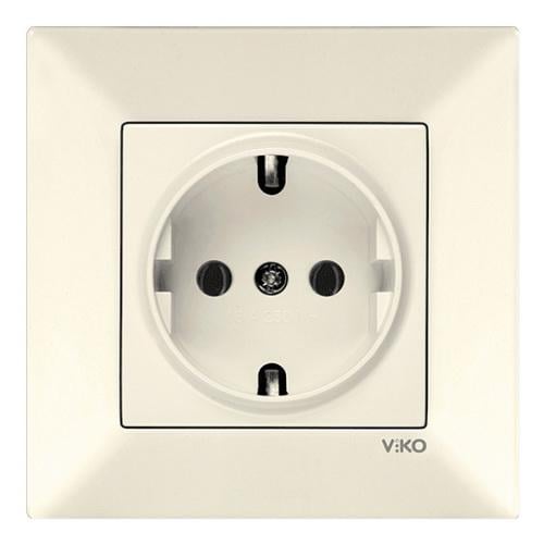 Розетка со шторками Viko Meridian Кремовый (1618363768)