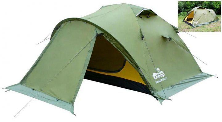 Палатка Tramp Mountain 3 V2 трехместная туристическая 380х220x130 см (TTRT-023-green) - фото 2