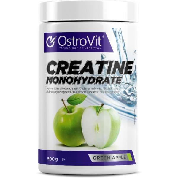 Креатин моногідрат OstroVit Creatine Monohydrate 500 г 200 порцій Green Apple - фото 1