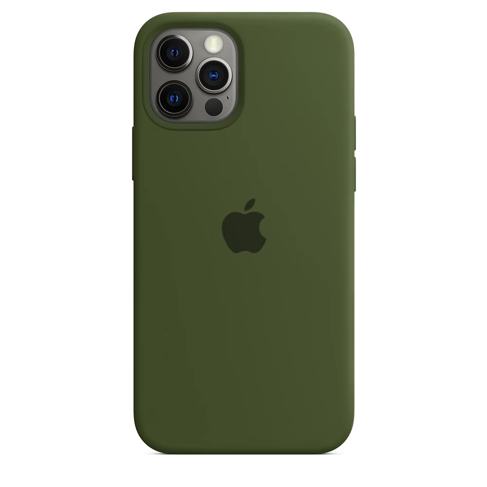 Силіконовий Чохол Накладка Silicone Case для iPhone 12/12 Pro Army Green - фото 2