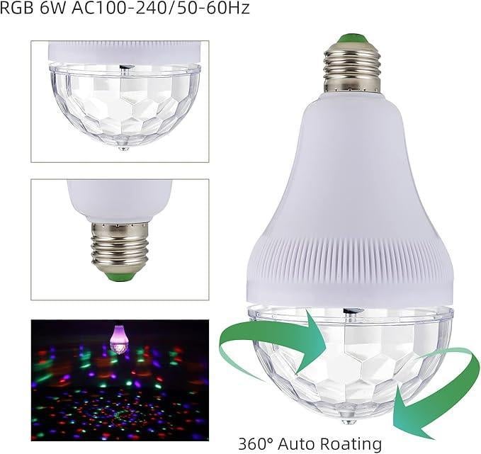 Лампа диско LED ST-06 лазерна E27 Різнокольоровий (3013) - фото 3