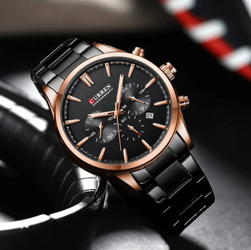 Наручные часы Curren 8446 Rose Gold/Black - фото 3 Наручные часы Curren 8446 Rose Gold/Black - фото 3