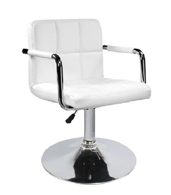 Крісло Group SDM Артур хром/еко шкіра Білий