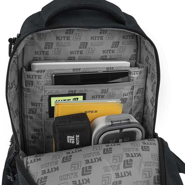 Рюкзак шкільний KITE 44х30х21 см Чорний (ЦБ-00033516) - фото 3 Рюкзак шкільний KITE 44х30х21 см Чорний (ЦБ-00033516) - фото 3