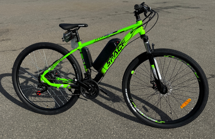 Велосипед с Е-комплектом E-Titan 29" SPACE MERCURY 2025 48 В 500 Вт MXSUS 18 Ah/до 65 км запас хода Green