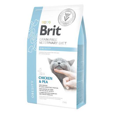 Сухой корм для кошек Brit GF Veterinary Diet Obesity для снижения веса 2 кг Курица