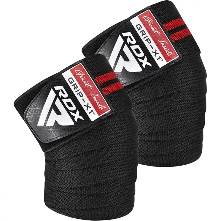 Бинти на коліна RDX KR11 Gym Knee Wrap MISC Чорно-червоний (3068185100)