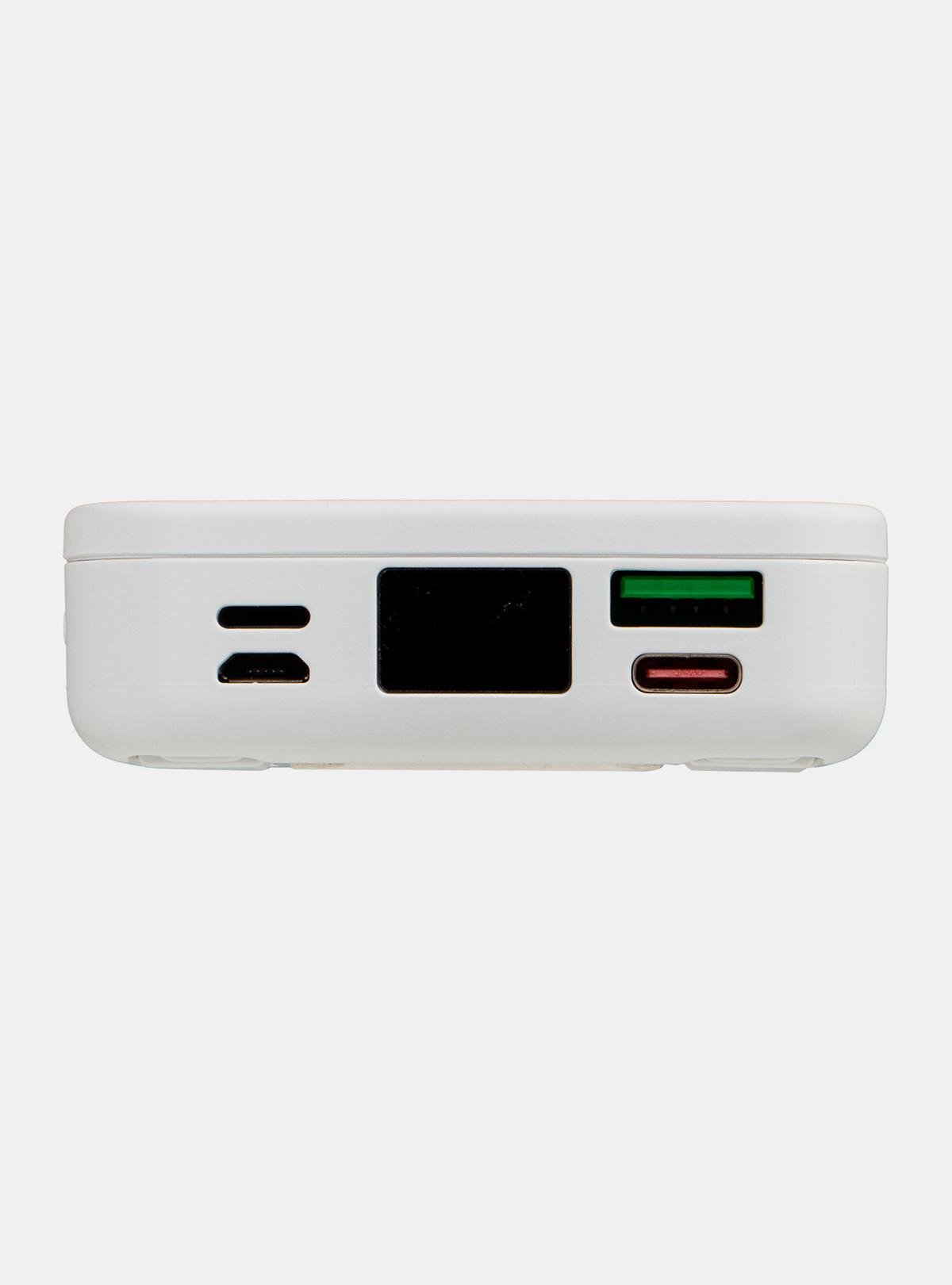 Повербанк OnePro з magsafe та кабелями Type-C Lighthing 10000 mah Білий (73741) - фото 8