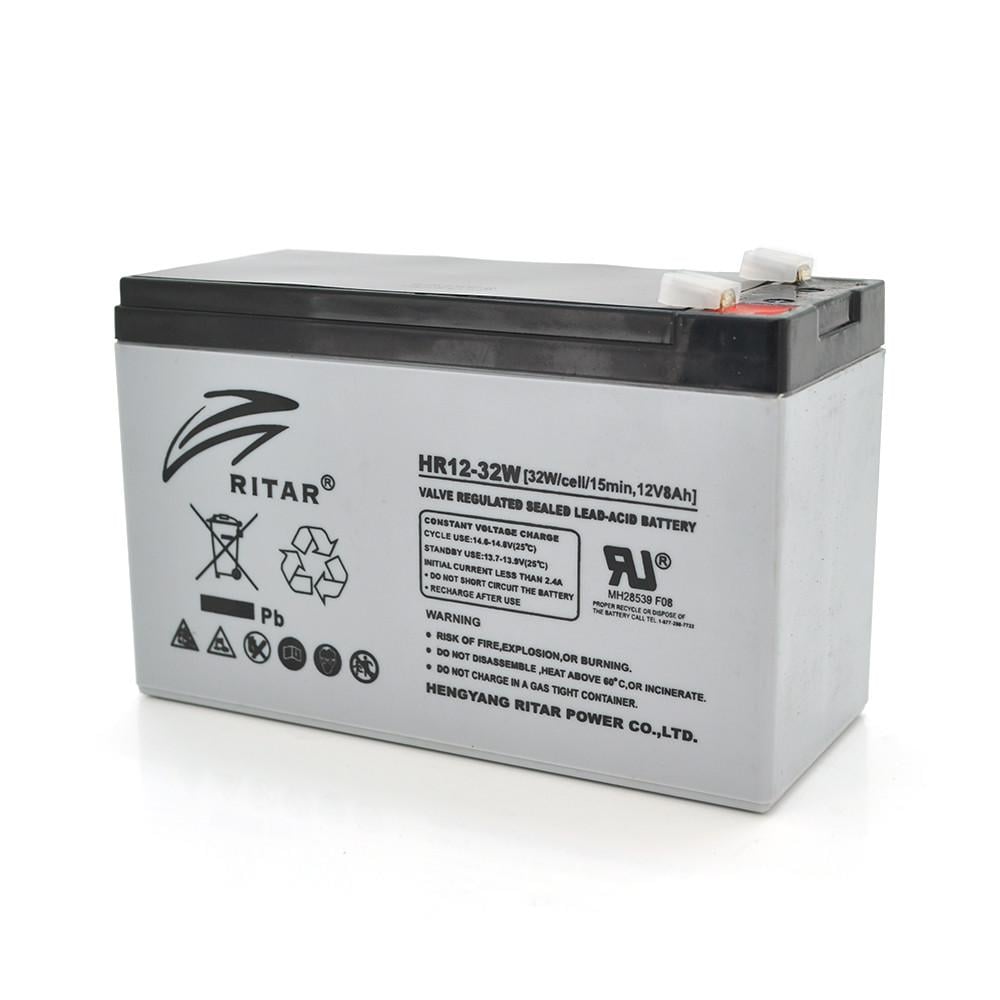 Батарея акумуляторна AGM RITAR HR1232W Gray Case 12V 8.0Ah