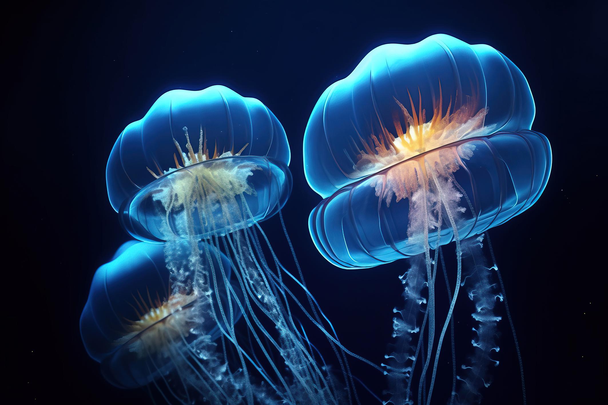 Фотообои флизелиновые Upstream Медузы 180х120 см (S5NTR-092/2)