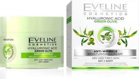 Крем проти зморшок Eveline Cosmetics Екстракт зеленої оливи 6 компонентів 50 мл