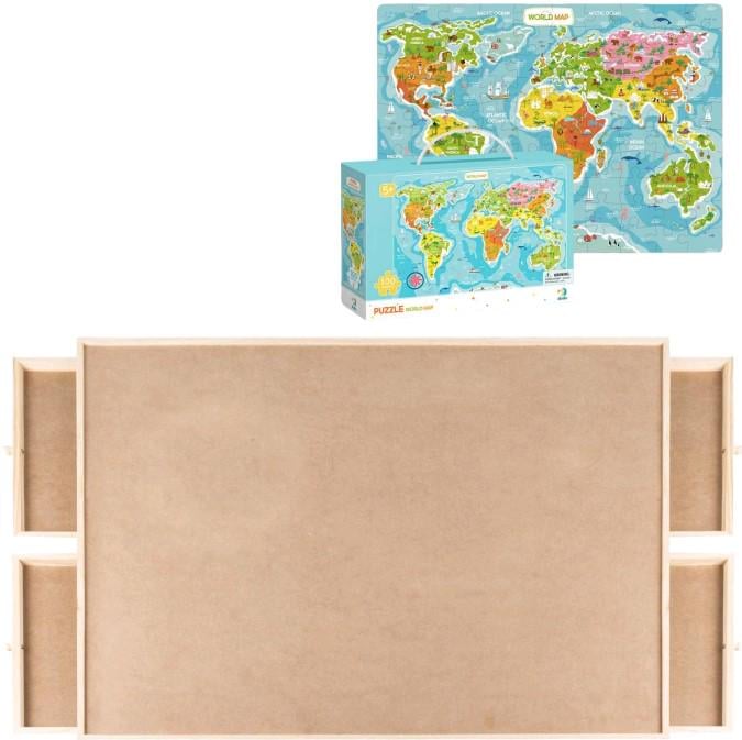 Доска для сборки пазлов Puzzle Board/подарок Пазлы Карта Мира