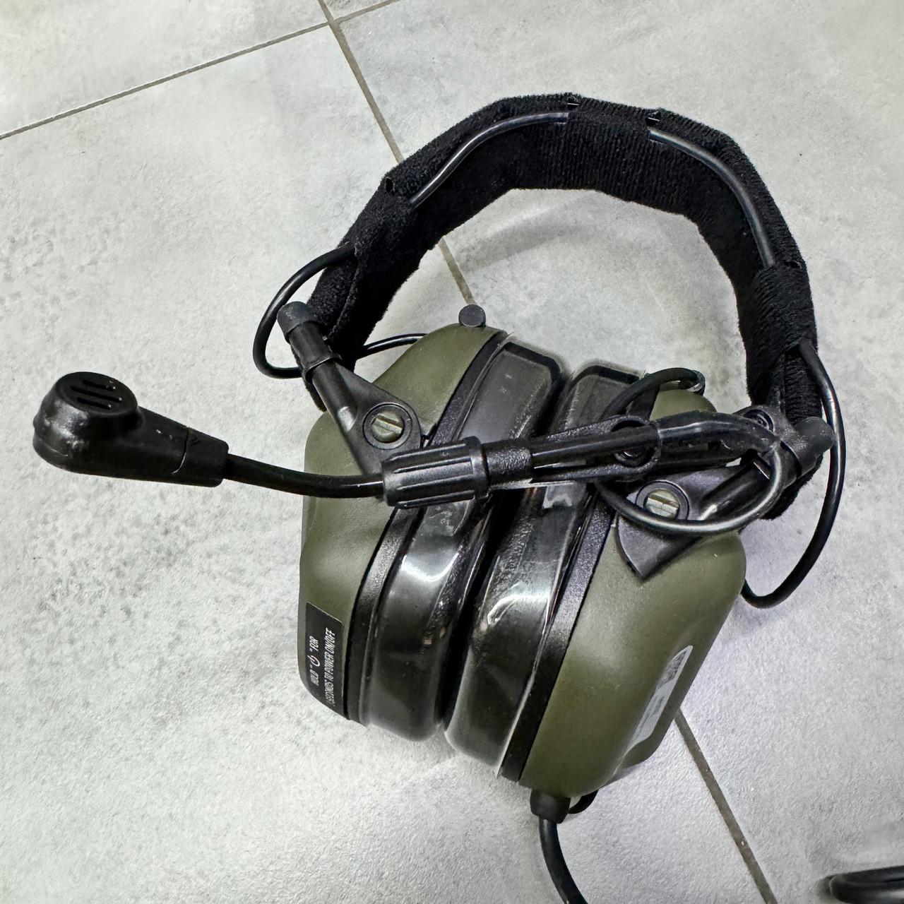 Наушники активные Earmor M32X MOD4 с креплением на шлем и оголовьем Олива (245517) - фото 4