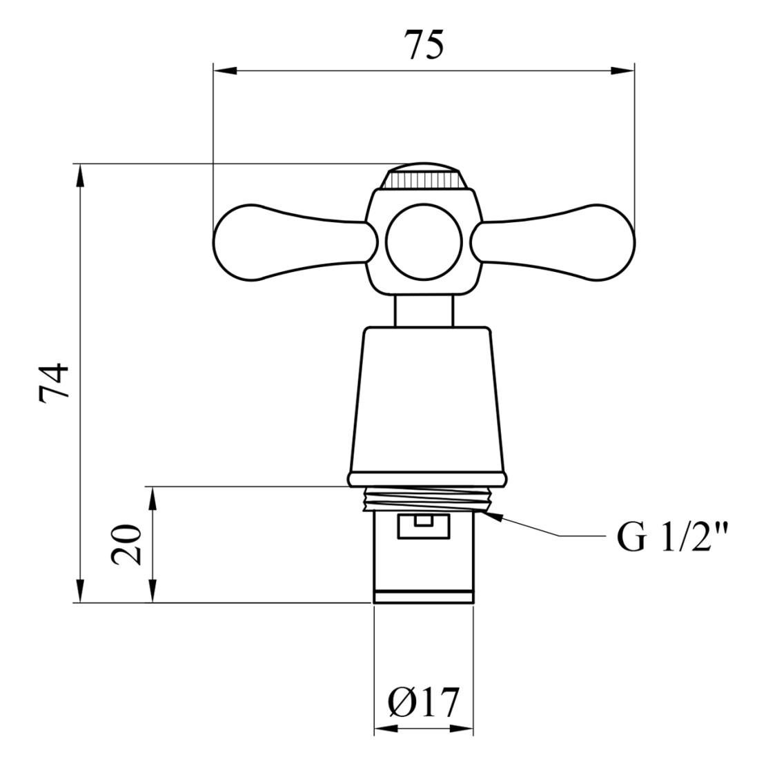 Ручка с кран-буксой для смесителя Kroner KRM C986 пара (CV023567) - фото 5 Ручка с кран-буксой для смесителя Kroner KRM C986 пара (CV023567) - фото 5