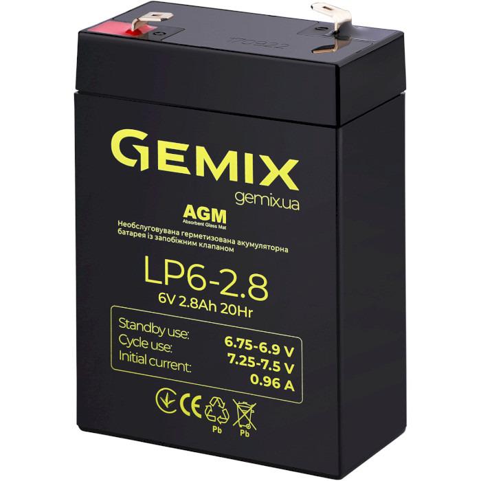 Акумуляторна батарея Gemix LP6-2.8 6V 2,8 Ah