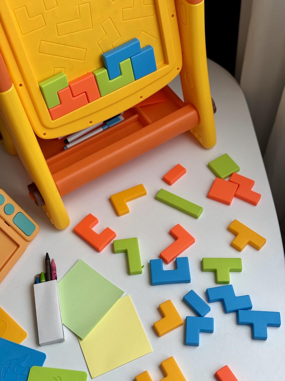 Мольберт Жираф с конструктором и маркерной доской 2в1 (35) - фото 2 Мольберт Жираф с конструктором и маркерной доской 2в1 (35) - фото 2