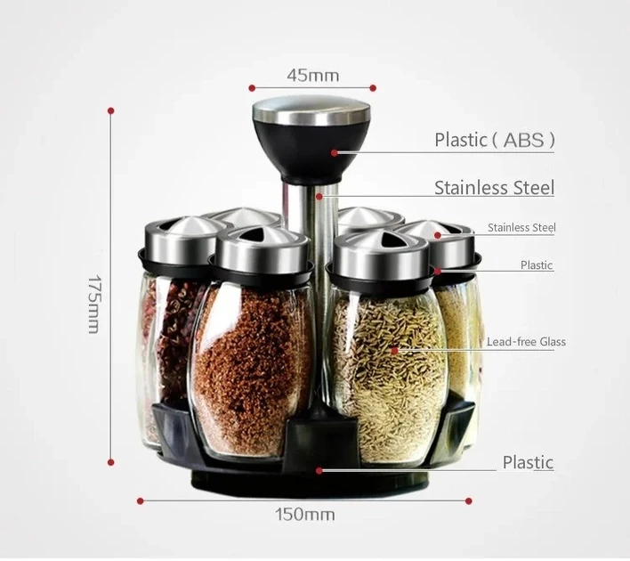 Набір для спецій на підставці 7 пр. (01469) - фото 4