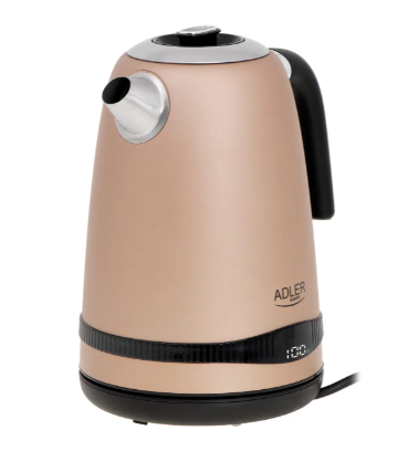 Електрочайник сталевий Adler з РК-дисплеєм та контролем температури 1,7 л Бежевий (28432301) - фото 3 Електрочайник сталевий Adler з РК-дисплеєм та контролем температури 1,7 л Бежевий (28432301) - фото 3