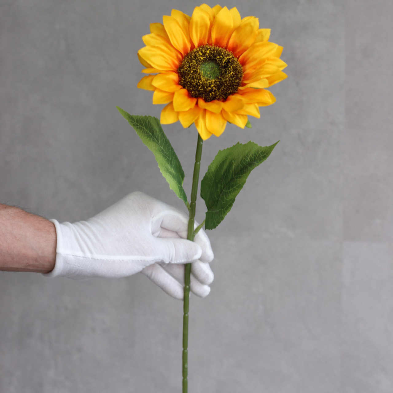 Штучна гілка Соняшника 45 см Жовто-гарячий (2451475197)