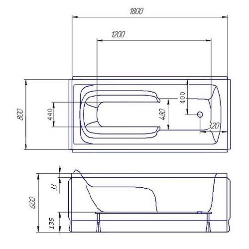 Ванна акрилова Redokss San FORLI 1800х800 мм - фото 3 Ванна акрилова Redokss San FORLI 1800х800 мм - фото 3