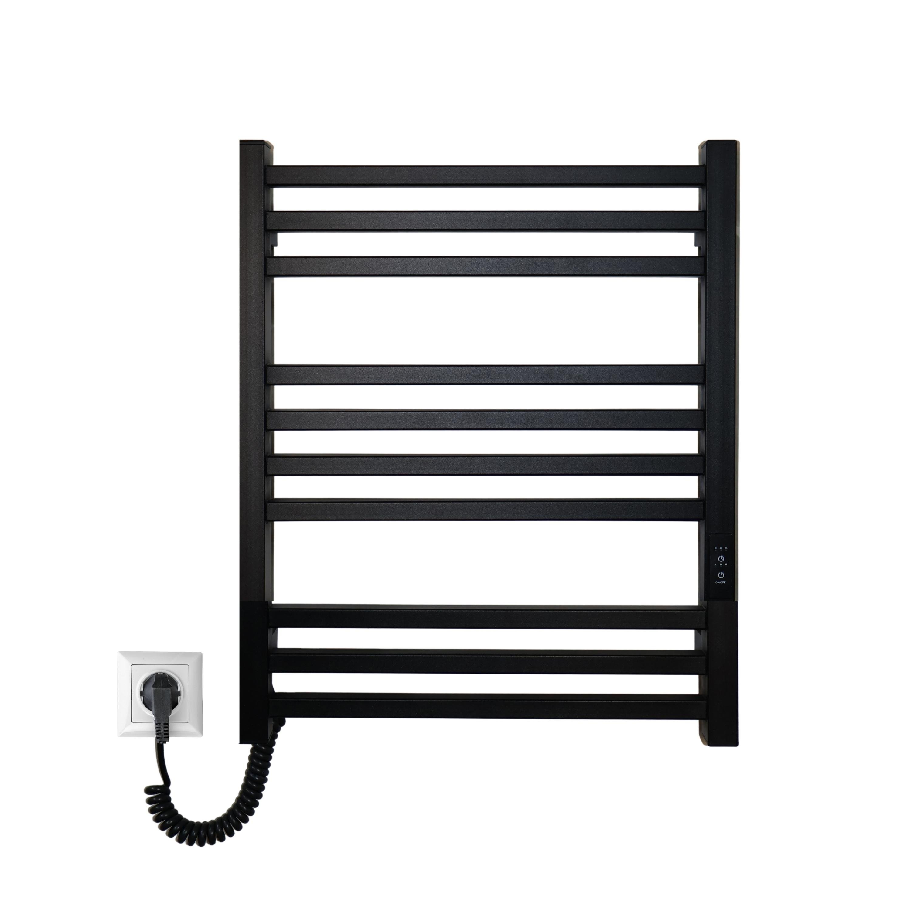 Полотенцесушитель электрический Carino LORENZO с контроллером 590х490 мм Черный матовый (28496616)