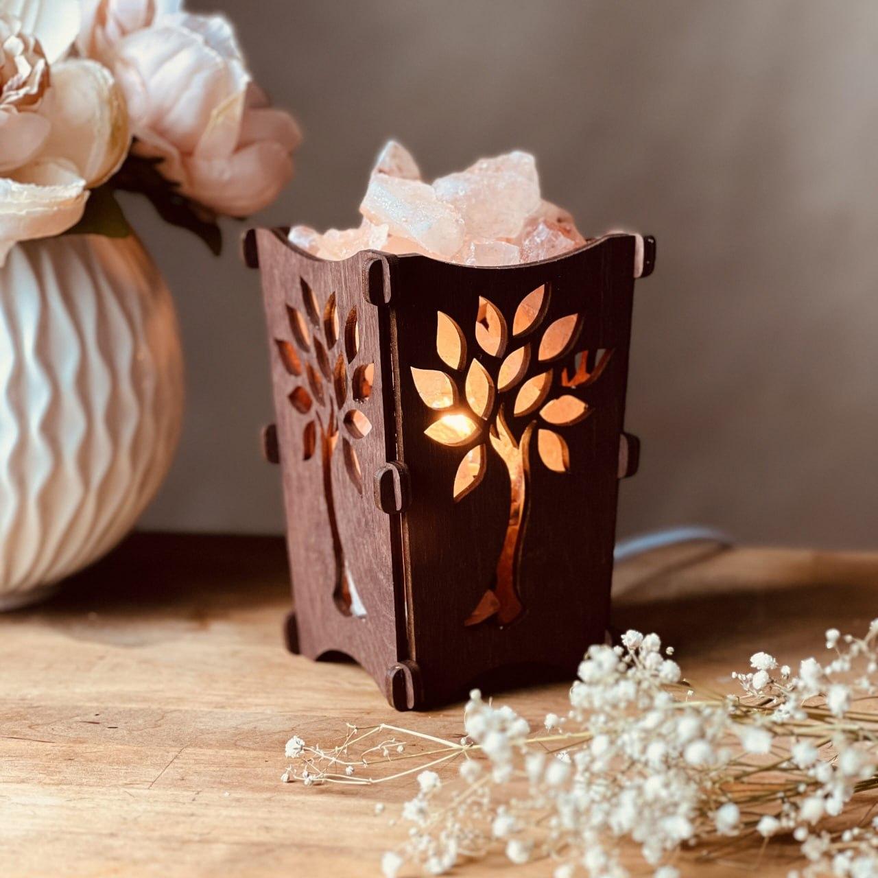 Соляная лампа Дерево из гималайской соли 1 кг (Д-bahmut-001/7) - фото 2