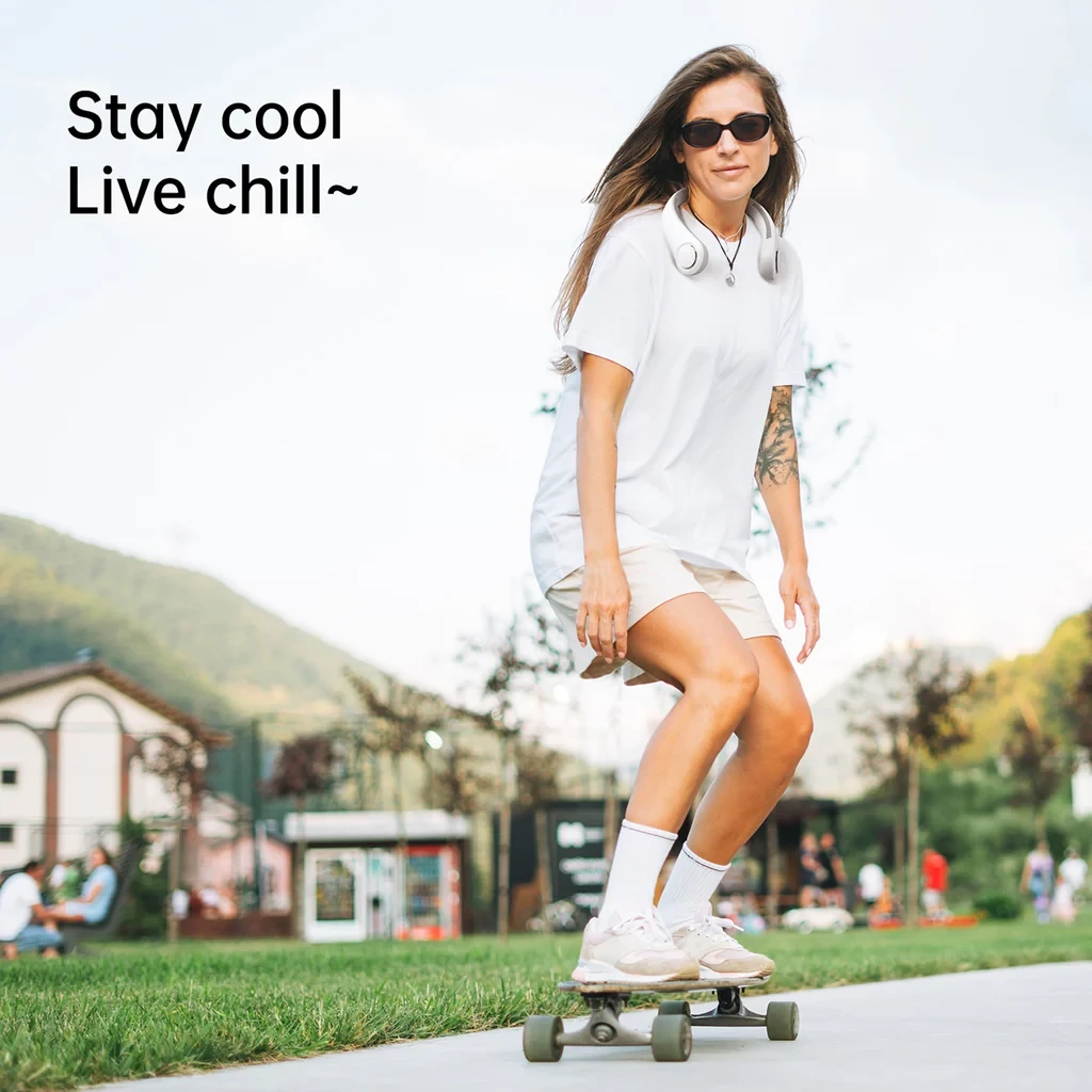 Вентилятор на шею JISULIFE Life3 4000 мАч 3 скорости до 16 ч Серый (2689441494) - фото 6