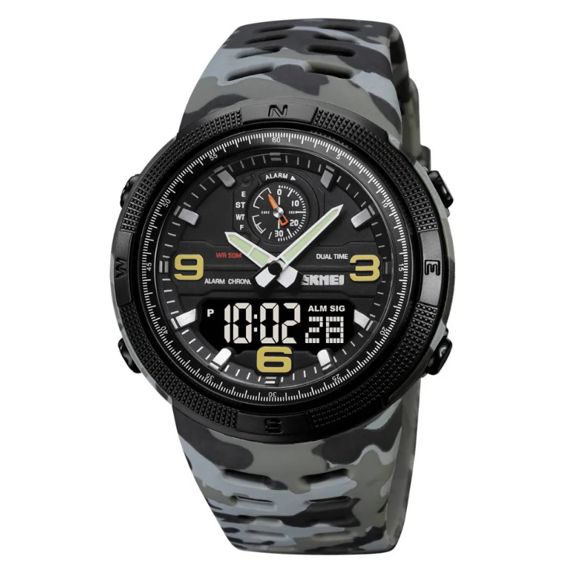 Наручные часы Skmei 1655CMGYBK Camo Grey/Black (2662078897)