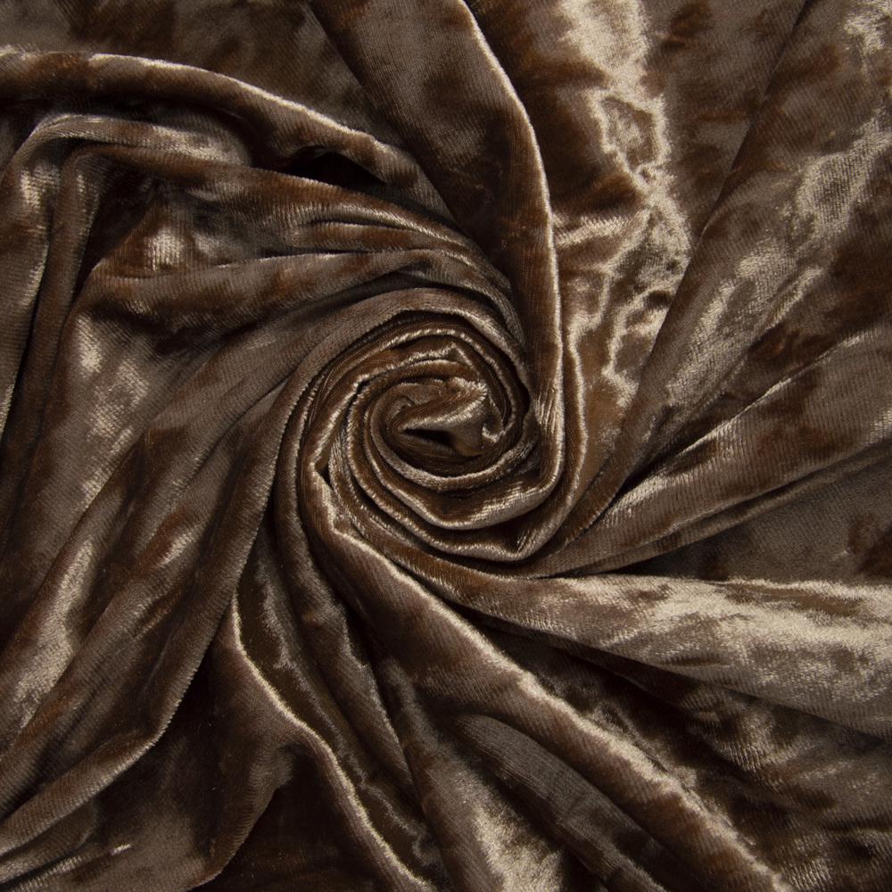 Ткань Бархат Li Светло-коричневый (23060)