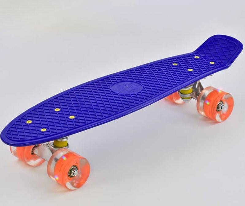 Пенниборд Best Board PU колеса с подсветкой Dark Blue (74181)