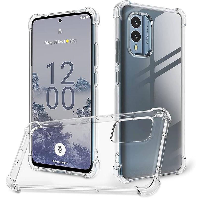 Противоударный TPU чехол GETMAN Ease logo усиленные углы для Nokia C32 Бесцветный (прозрачный)