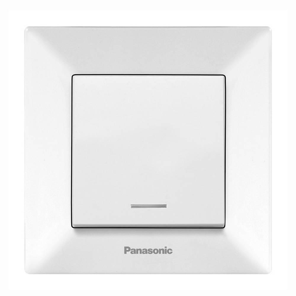 Вимикач Panasonic Arkedia Slim одноклавішний з підсвіткою Білий