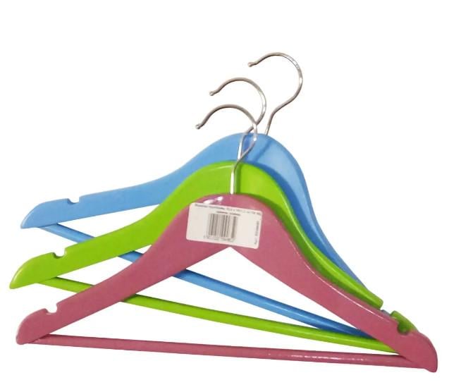 Плечики для дитячого одягу дерев'яні 3 шт. Різнокольоровий (AN006700) - фото 1