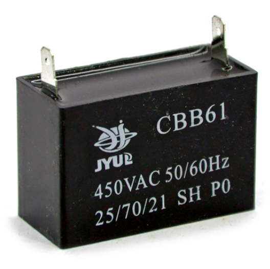 Конденсатор JYUL CBB-61 2 мкф 450 VAC прямоугольный 15х37х26