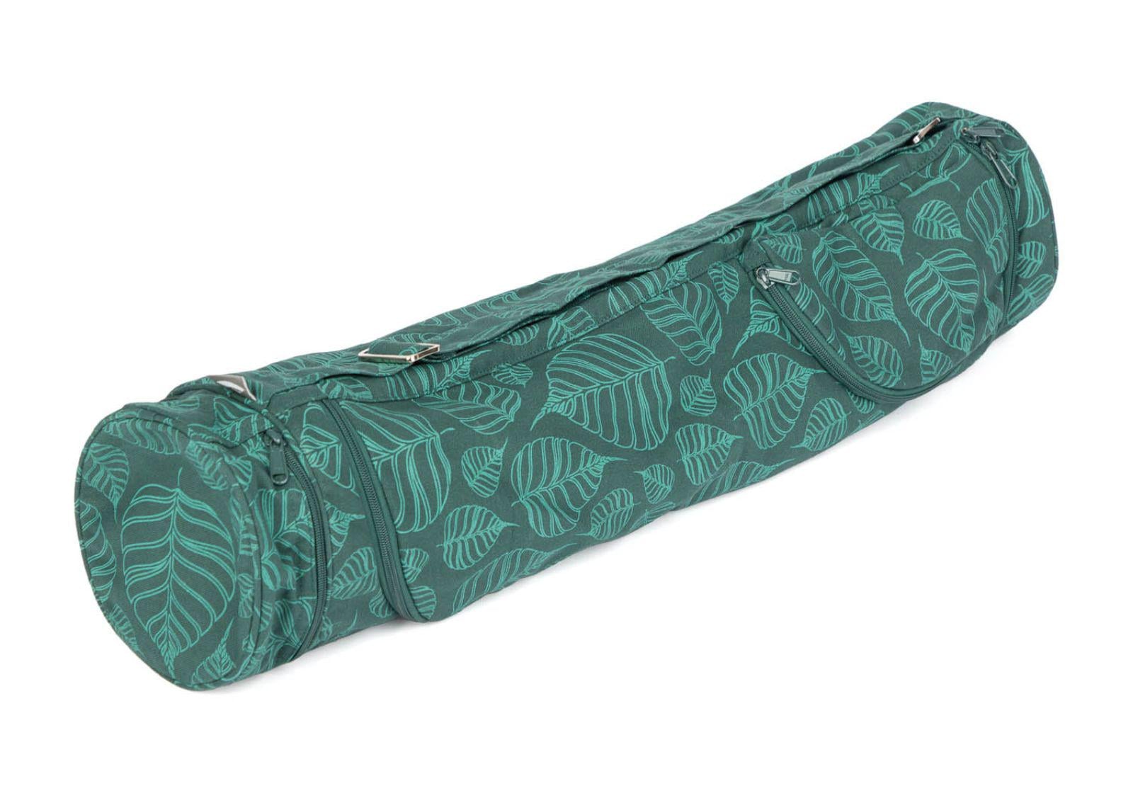 Сумка-чехол для йоги Bodhi Asana Bag Cotton Bodhi Leaves Maharaja Collection 70 см Темно-зеленый (542LG)