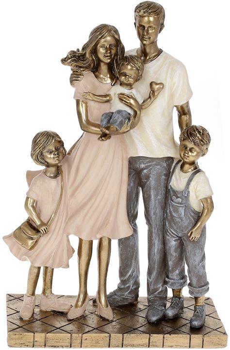 Декоративная статуэтка Счастливая Семья 17,5х8,5х26 см полистоун Бежевый (BD-K07-111)
