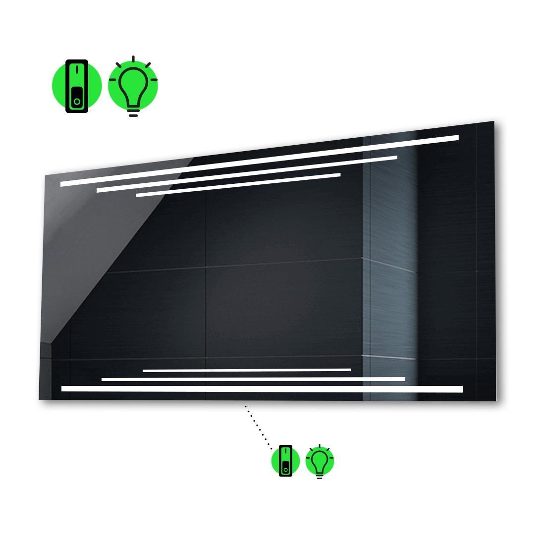 LED-зеркало 80x70 см с механическим включателем Francisca (Franciscag45)