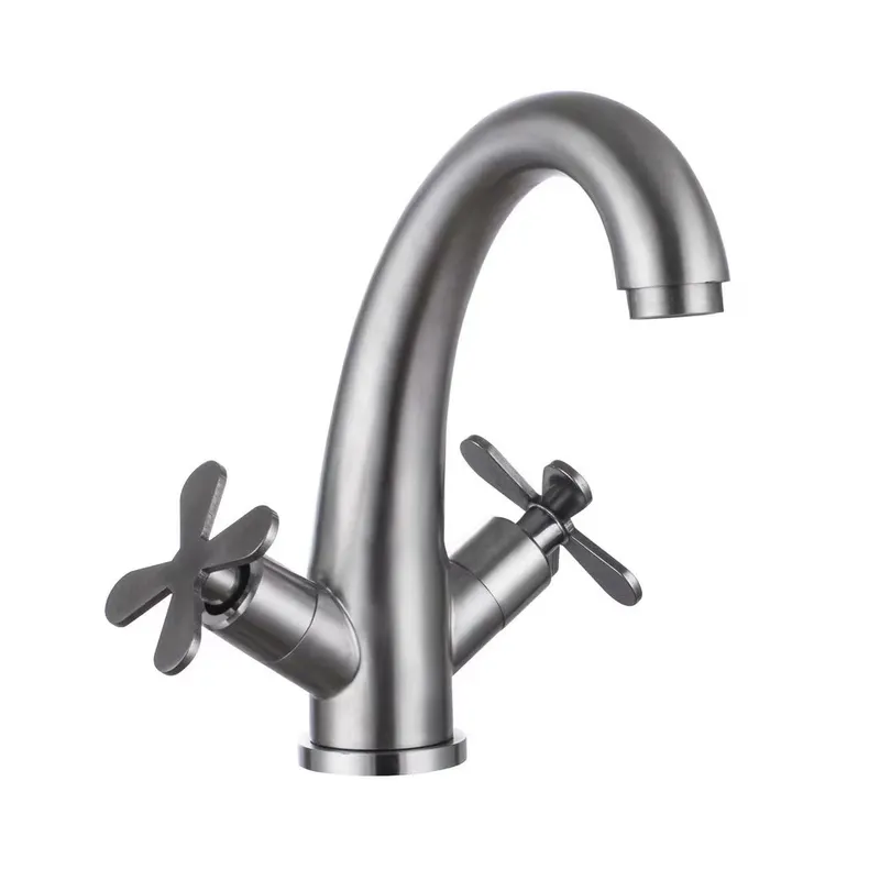 Смеситель для умывальника из нержавеющей стали Zerix GTA-001-C (ZX5613)