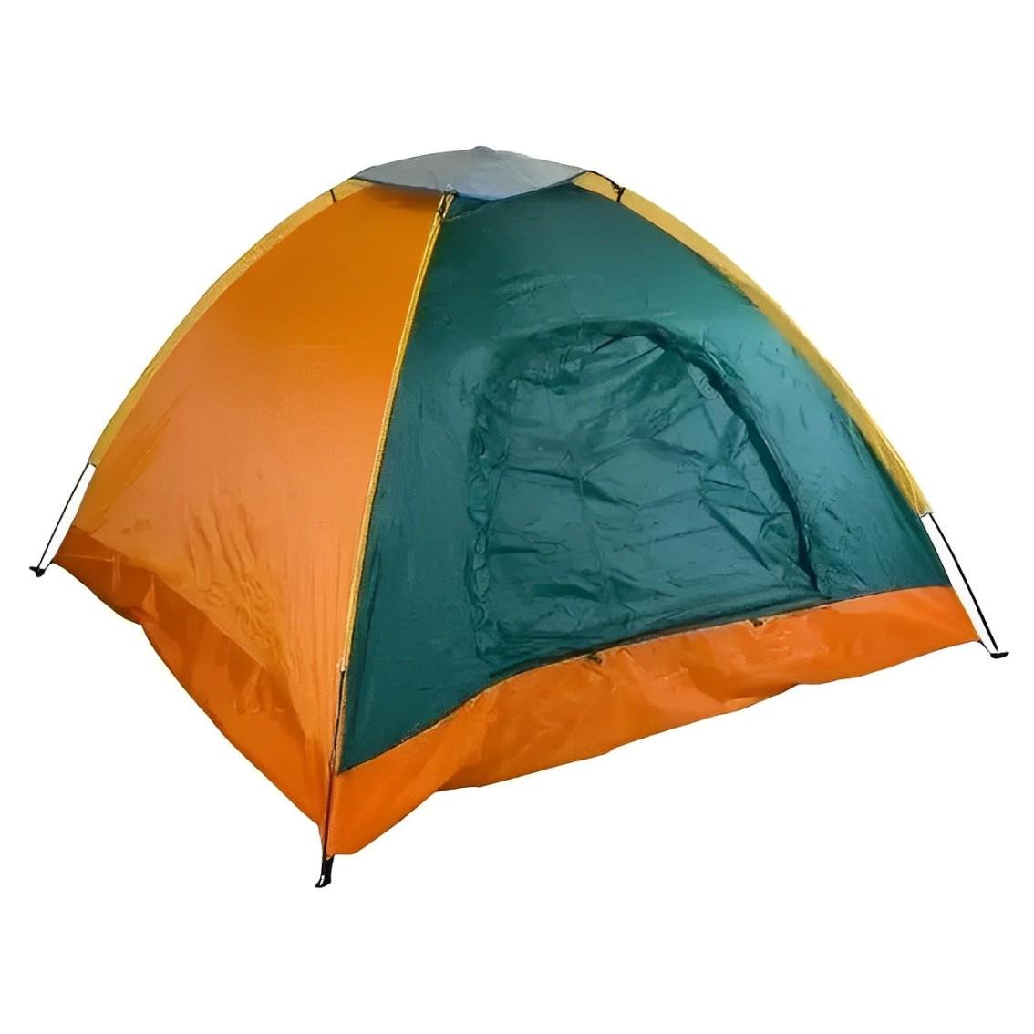 Палатка на 3 персоны 200х200 см Зеленая с оранжевым (SEP200)