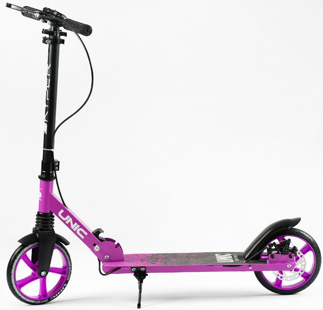 Самокат двухколесный Skyper Unic UN-16903/4 ручной дисковый тормоз/один амортизатор передний/в коробке/колеса PU 200 мм (25013750)