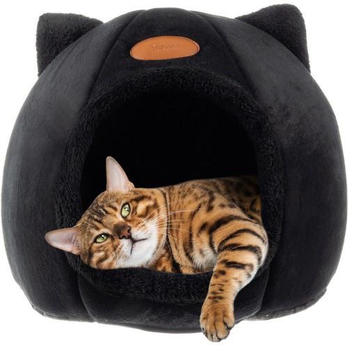 Лежанка для кота Purlov 21947 мягкая круглая Бежевый (5095bf-3169921125)