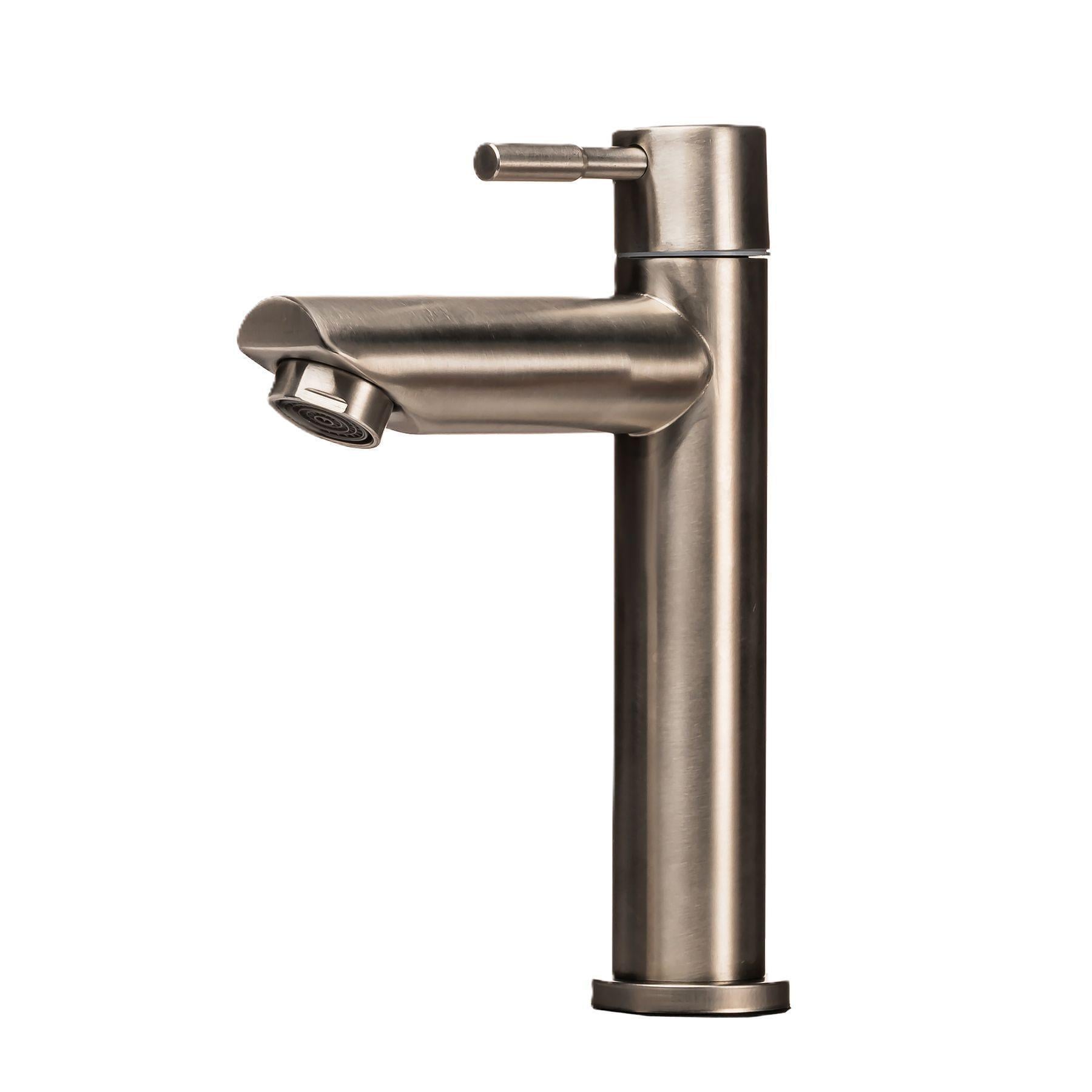 Кран для умывальника Globus Lux нержавеющая сталь Сатин (15054)