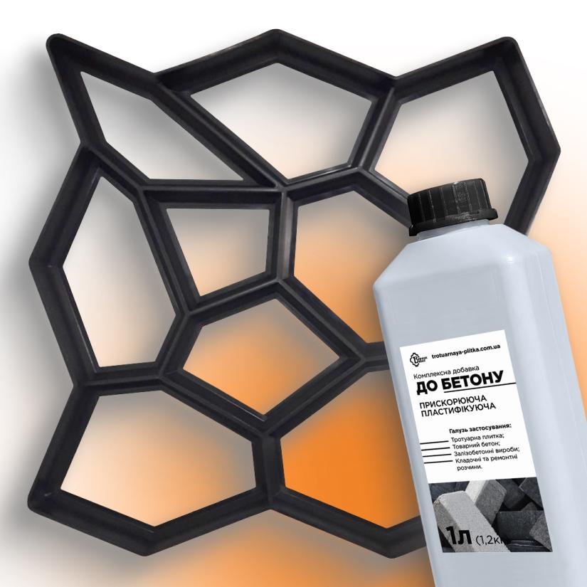 Форма садової доріжки Верес-2007 Камінці/пластифікатор до бетону 1 л (108041011-3118)