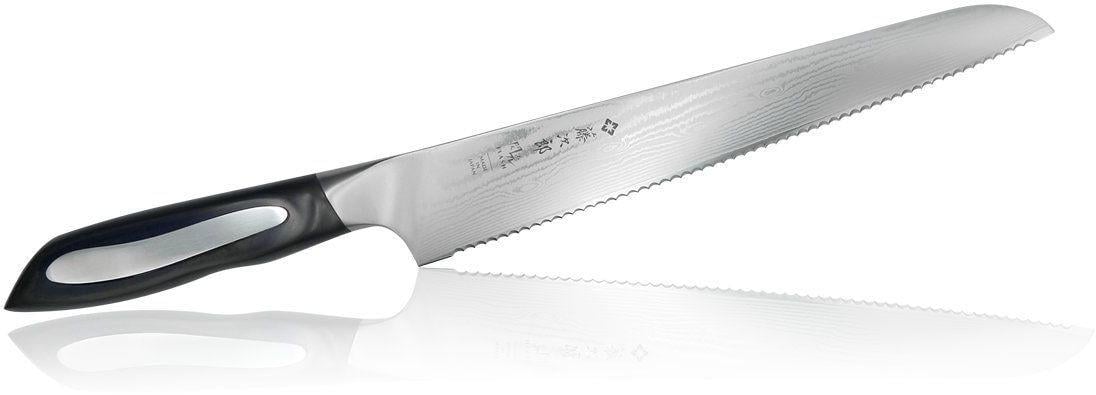Кухонный нож для хлеба Tojiro Flash 62 HRC VG10 63-слойная дамасская сталь 240 мм Черный (2807304066) Кухонный нож для хлеба Tojiro Flash 62 HRC VG10 63-слойная дамасская сталь 240 мм Черный (2807304066)
