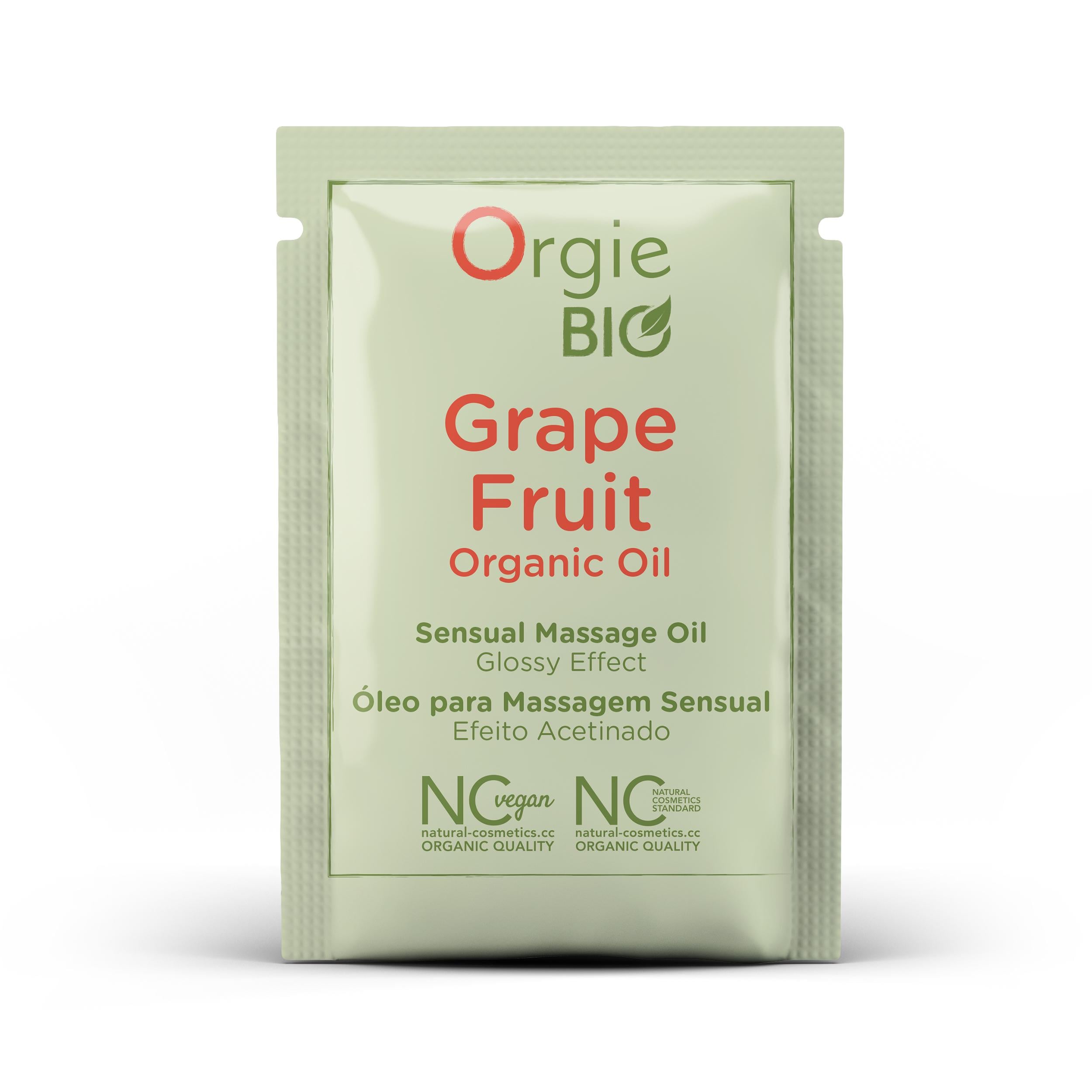 Органическое массажное масло Orgie BIO GRAPE FRUIT с ароматом грейпфрута сашет